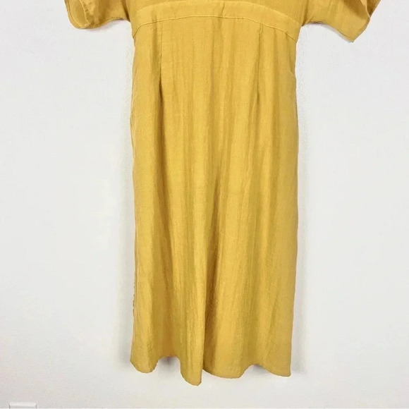 Lost + Wander Poppy Mustard Yellow Button-Up Midi Dress - Picture 11 of 13